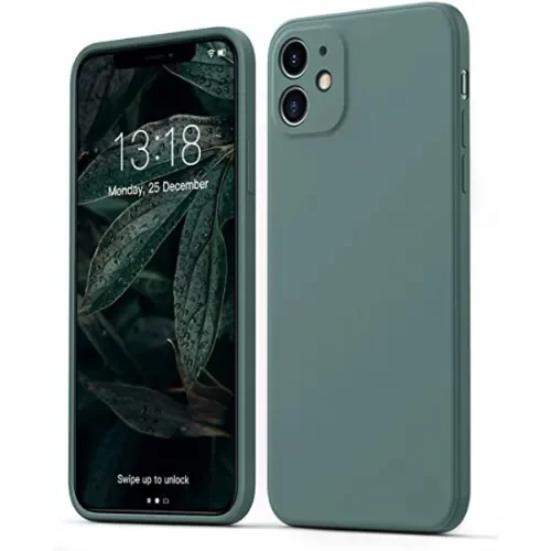 Onasi silikonski ovitek za iphone 14 6.1 - mat zelen