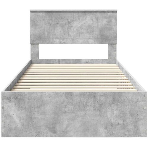  Okvir za krevet s uzglavljem Betonski sivi 100 x 200 cm Slike