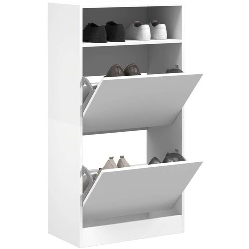 Ormarić za cipele bijeli 60 x 34 x 116 cm od konstruiranog drva Cijene