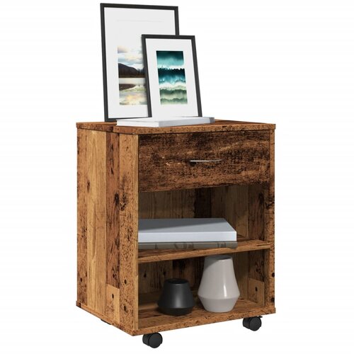 VidaXL Omarica na kolesih starinski les 46x36x59 cm inženirski les Slike