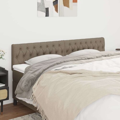  Posteljno vzglavje 2 kosa taupe 100x7x78/88 cm blago, (20793467) Slike