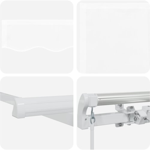 VidaXL Ručna uvlačiva tenda Bijela 350x250 cm Slike