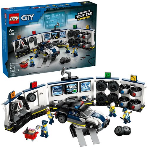 Lego City: Avtomehanična delavnica za prilagajanje policijskih avtomobilov Slike
