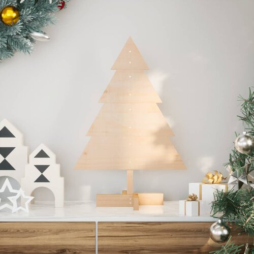VidaXL Lesena novoletna jelka za okras 70 cm trden les Slike