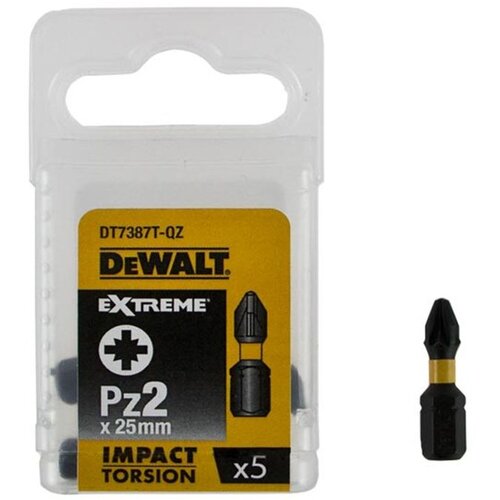 Dewalt Nastavak za udarni odvijač DT7387T, PZ2/25, IR, 5 komada Slike