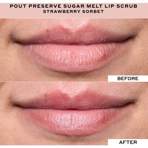 OLEHENRIKSEN Pout Preserve Sugar Melt Exfoliating Lip Scrub sladkorni piling za ustnice odtenek Strawberry Sorbet 8 g Slike