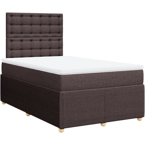 Maison Chic Box spring postelja - Vzmetna postelja z vzmetnico temno rjava 120x190 cm blago SL17936, (21894355) Cene