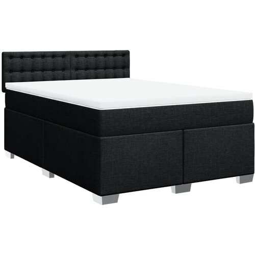 Maison Chic Box spring postelja - Vzmetna postelja z vzmetnico črna 160x200 cm blago SL11705, (21882204) Cene