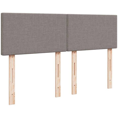 VidaXL Otomanski krevet s madracem smeđesivi 140x200 cm tkanine Slike