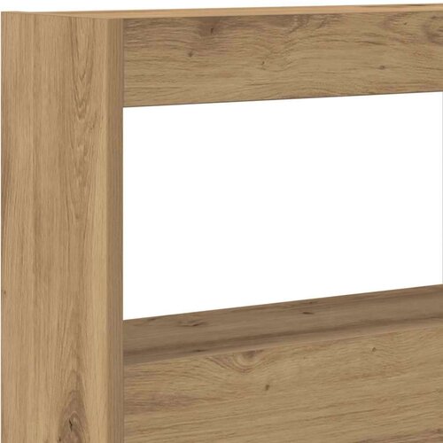  Ormarić za uzglavlje LED boja artisan hrast 140x17x102 cm Slike