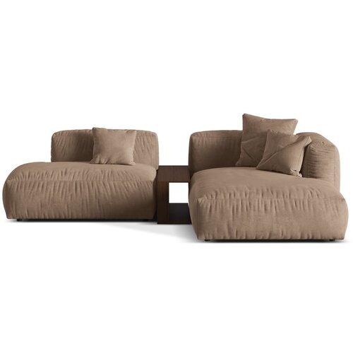 Micadoni Svjetlo smeđa kutna garnitura od bouclé tkanine (s desnim kutom) Martina – Home Cijene