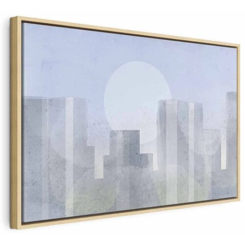  Slika - Modern City (1 Part) Wide - First Variant 90x60 U prirodnom drvenom okviru Cene
