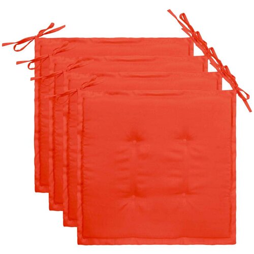  Jastuci za vrtne stolice 4 kom crveni 40 x 40 x 3 cm od tkanine Slike