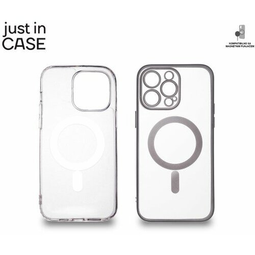 Just In Case 2u1 Extra case MAG MIX paket SREBRNI za iPhone 14 Pro Max Slike