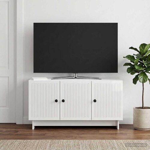 TV ormar Bijela visokog sjaja 99 x 34,5 x 50 cm Cijene