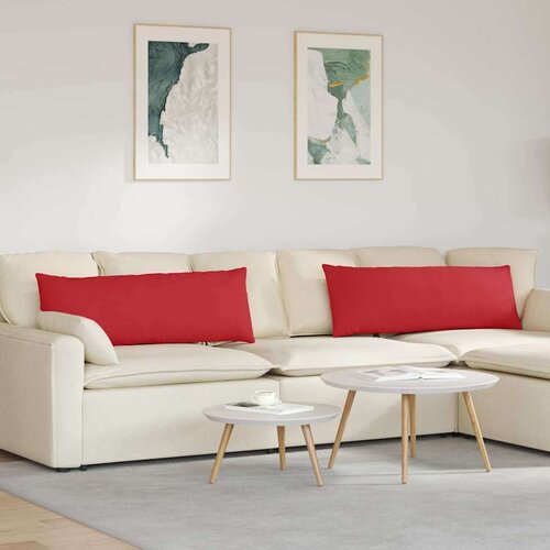 vidaXL jastučići za sofu 2 pcs crvena 120 x 40 cm tkanina Cene