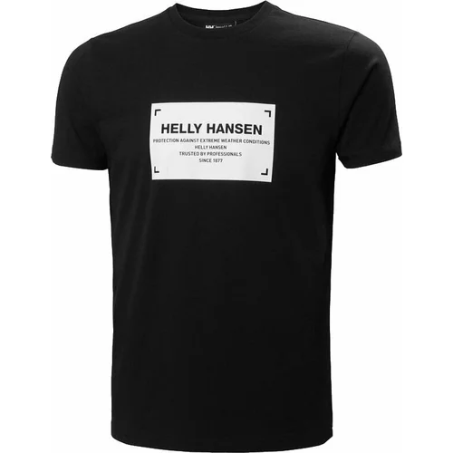 Helly Hansen Pamučna majica boja: crna, s tiskom, 53976-001