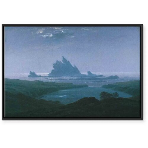  Slika - Caspar David Friedrich &amp;ndash; Cliff reef on the beach 90x60 U crnom drvenom okviru Slike