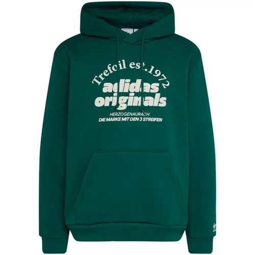 Adidas Sweater majica 'GRF' tamno zelena / bijela