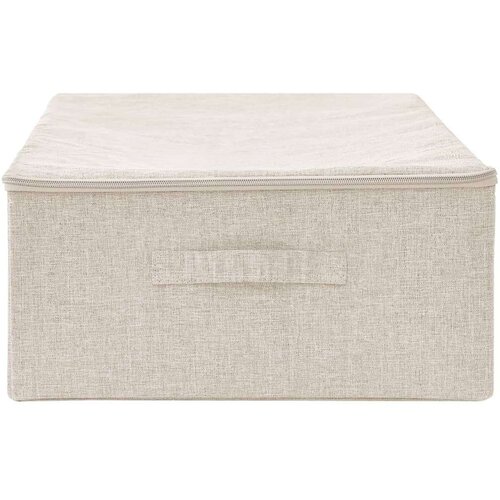 VidaXL Kutija za pohranu od tkanine 70 x 40 x 18 cm krem Slike