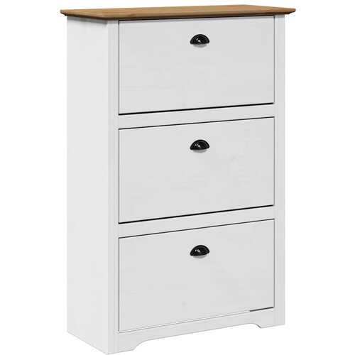 Maison Chic stojalo za čevlje - Stojalo za obutev "BODO" Bela in rjava 80x35x118 cm, (21777821) Cene