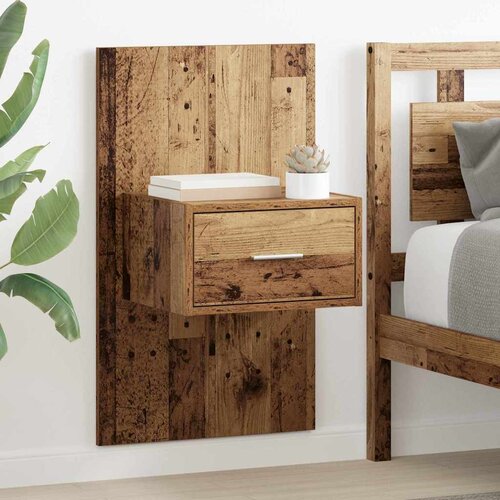vidaXL Ormarić za krevet Zidne 2 pcs Staro drvo 48.5 x 32.5 x 80 cm Cene