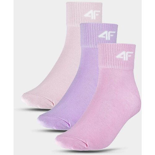 4f Girls' Casual Socks Above the Ankle (3 Pack) - Multicolored Slike
