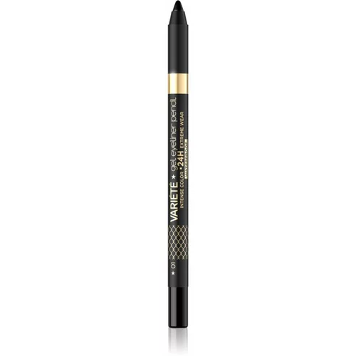 Eveline Cosmetics Variété vodootporna gel olovka za oči nijansa 01 Black 1 kom