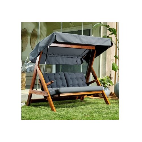 Hanah home paris 2000 - anthracite anthracite garden triple swing chair Slike