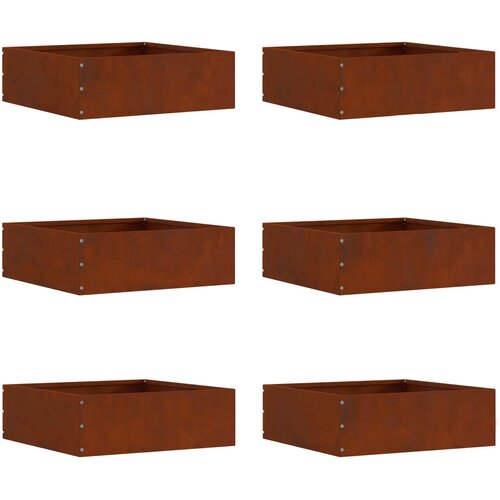  Ograda oko Travnjaka 6 pcs Rđa 40 x 40 x 13 cm Slike