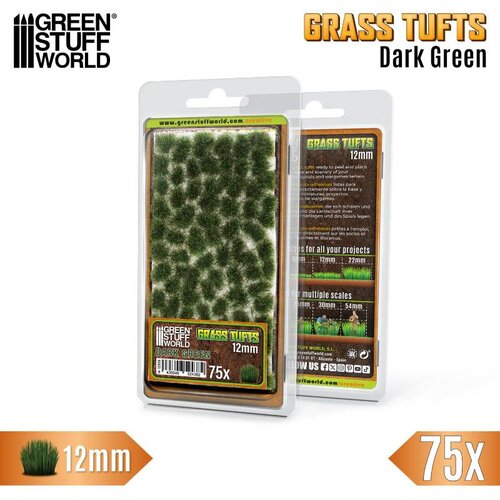 Green Stuff World Static Grass Tufts 12mm Dark Green | Buseni trave 12mm tamno zeleni Cene