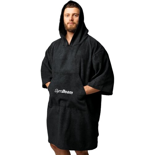 GymBeam Poncho ručnik Terry Black Slike