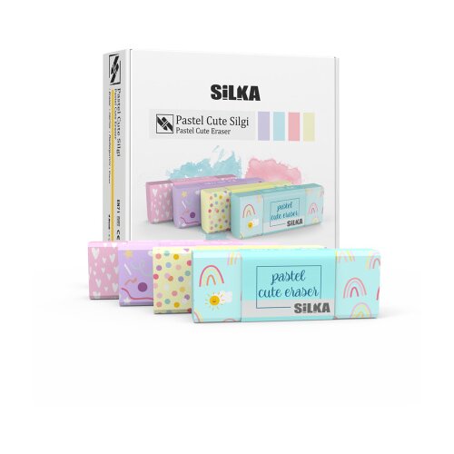  Nebulo: Silka gumica za brisanje - slatki uzorci u pastelnim bojama 1 komad Cene