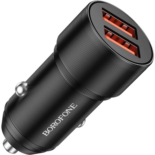  Auto Punjač USB BOROFONE BZ19B Wisdom 36W dual port QC3.0 2xUSB car black Slike