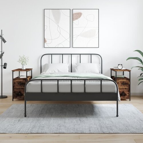  Noćni ormarići 2 kom boja hrasta 30x60x60 cm konstruirano drvo Cijene