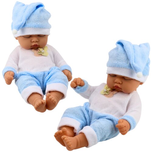  Sleeping Baby Doll in Blue Pajamas Hat with Pompom Cijene