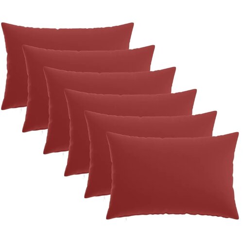  Presvlaka za jastuk 6 pcs HEERLEN Vinska crvena 40 x 60 cm - boja crnog vina 40 x 60 cm 6 Slike
