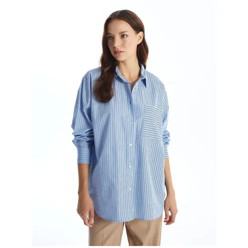 LC Waikiki Lw - Striped Oversize Poplin Women's Shirt