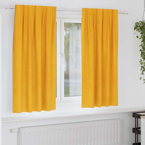  Zastore za tamu s trakama 2 kom Mustard žuti baršun Cijene