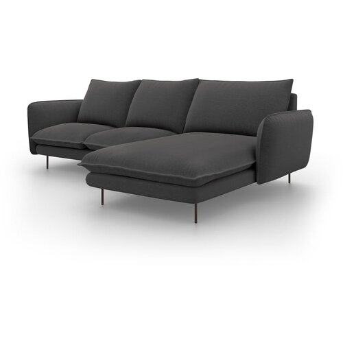 Cosmopolitan Design tamno siva kutna garnitura Vienna, desni kut Slike