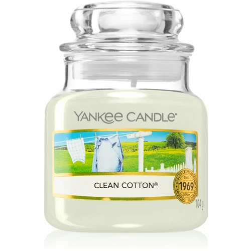 Yankee Candle clean cotton dišeča svečka 104 g unisex