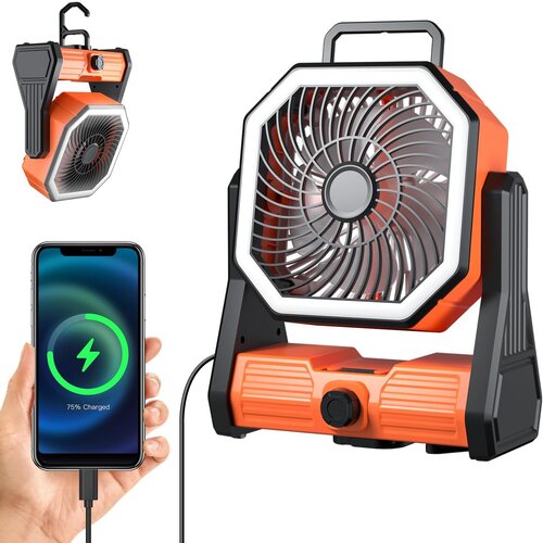 Generic Osebni zunanji šotorski ventilator USB za kampiranje, delovna mesta, orkane, izpade elektrike, (21132697) Cene