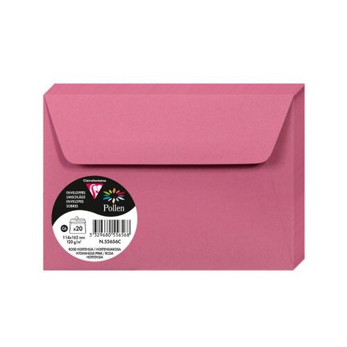 Clairefontaine kuverte Pollen 114x162mm 120gr hydrangea pink 1/20 Cijene