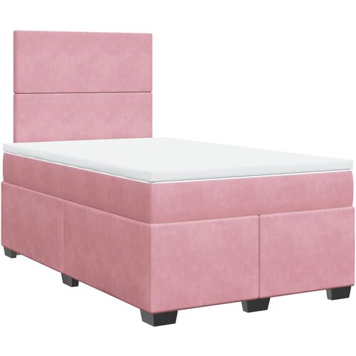 Maison Chic Box spring postelja - Vzmetna postelja z vzmetnico roza 120x200 cm žamet SL17158, (21883355) Cene