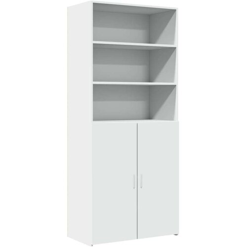 VidaXL Visoka komoda bijela 80 x 42,5 x 185 cm od konstruiranog drva Slike