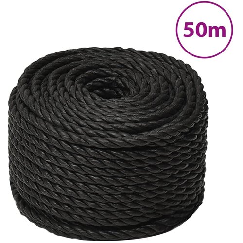  Radno uže crni 14 mm 50 m od polipropilena Slike