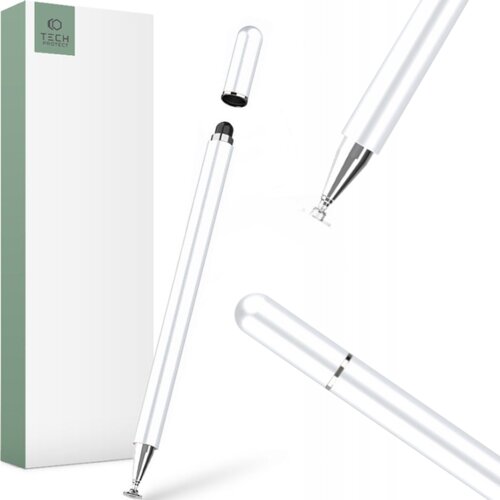 TECH-PROTECT CHARM STYLUS PEN BELO/SREBRNO ZA OVITEK ZA TELEFON STYLUS, (21980319) Cene