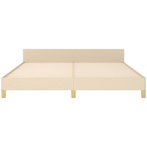  Okvir za krevet bez madraca krem 180 x 200 cm od tkanine Slike