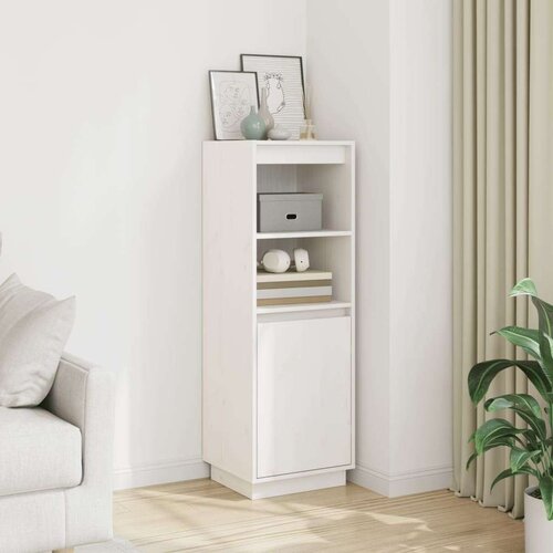 vidaXL Visoka komoda bijela 37 x 34 x 110 cm od masivne borovine Cene