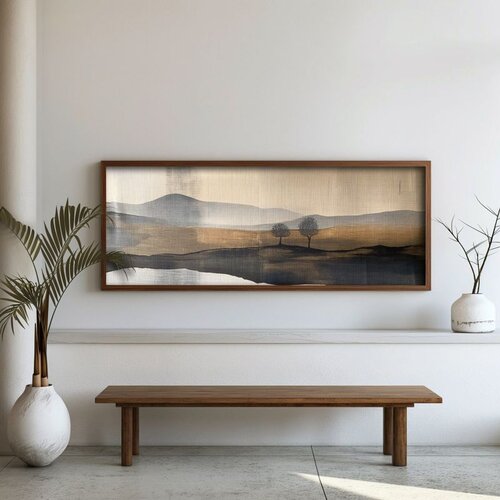 WALLXPERT FAH047-120 Multicolor Decorative Framed MDF Painting Cene